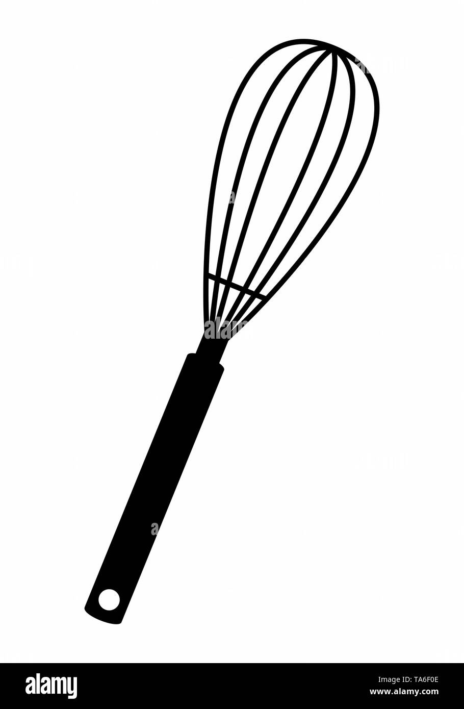 Hand mixer dunkle Silhouette Stock Vektor