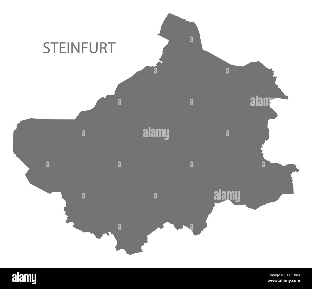Steinfurt gray county Karte von Nordrhein-westfalen DE Stock Vektor