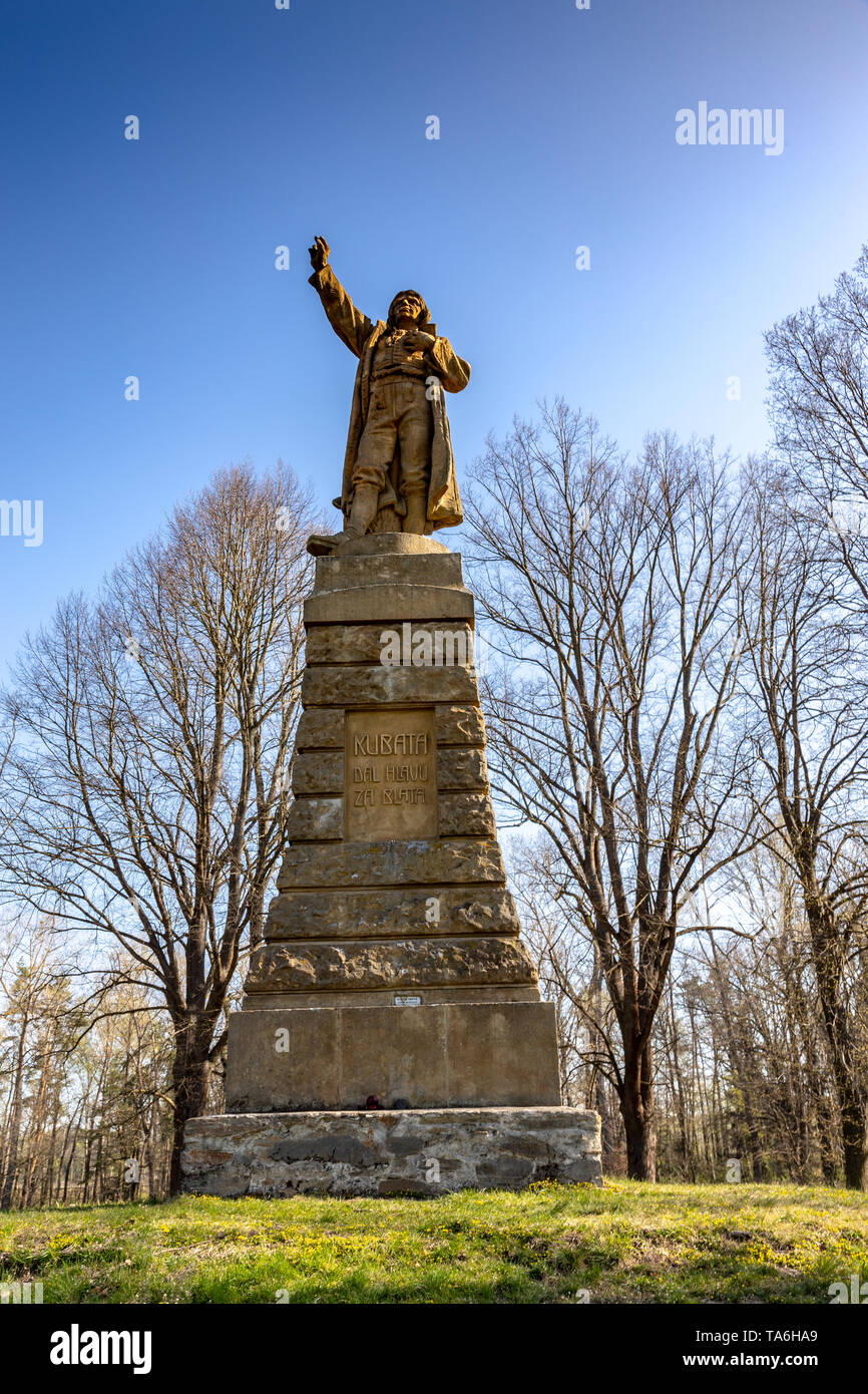 Vesnická památková Rezervace - vesnice Zbudov, rodiště Jakuba Kubaty, Jizni Cechy, Ceska Republika/Zbudov Dorf, Südböhmen, Tschechische Republik Stockfoto