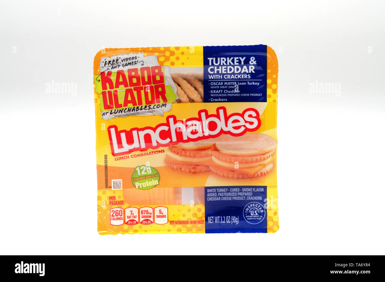 Oscar Mayer Lunchables Türkei mit Käse und Cracker von Kraft Heinz Stockfoto