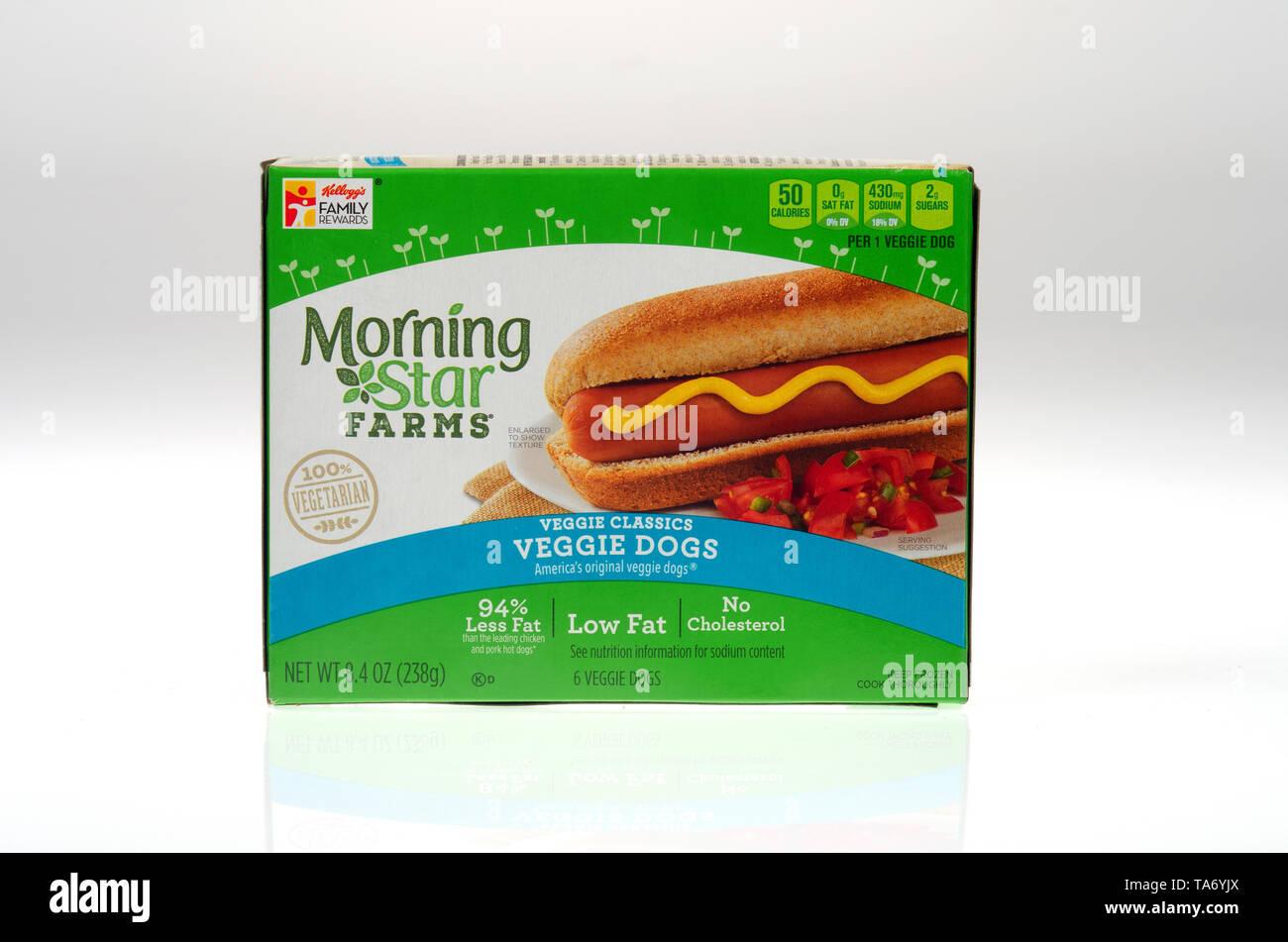 MorningStar Farmen Veggie Hunde Stockfoto