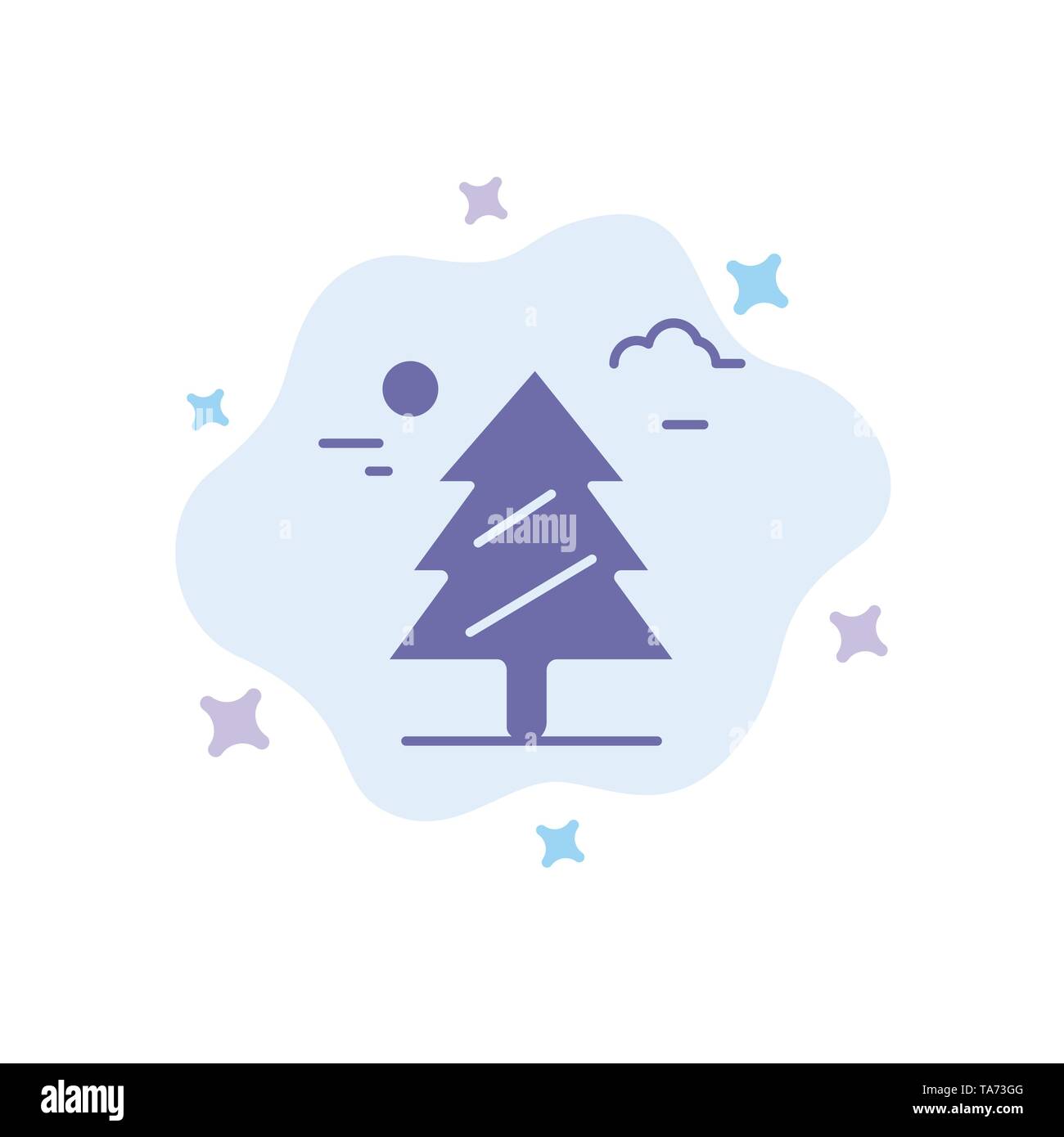 Wald, Baum, Weald, Kanada blaues Symbol auf Abstrakten Cloud Hintergrund Stock Vektor