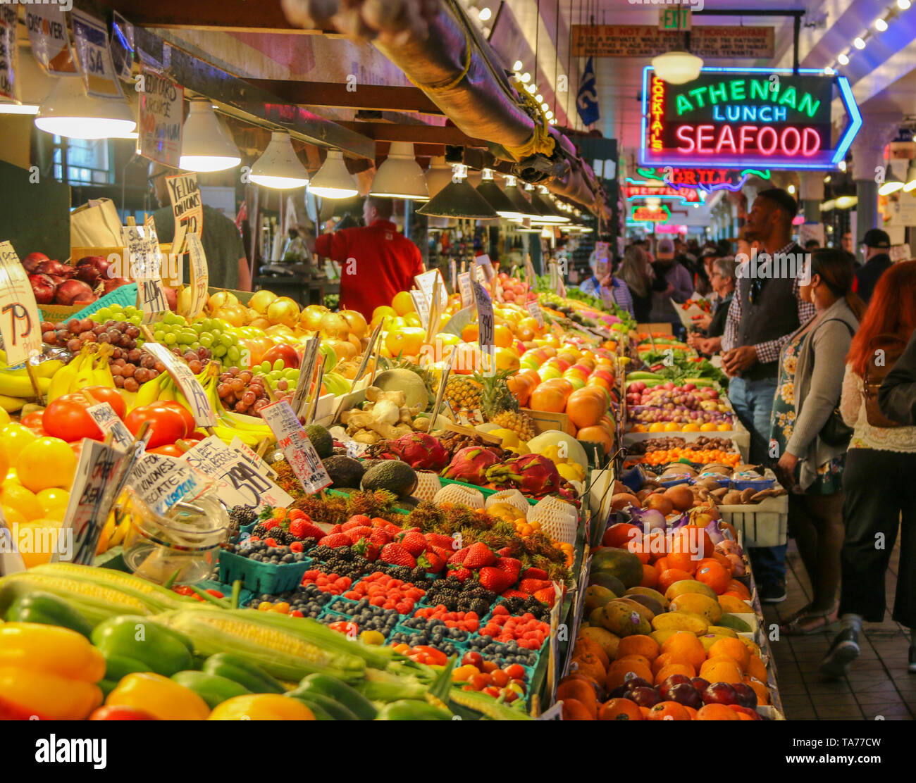 Pike Place Market in Seattle Stockfoto