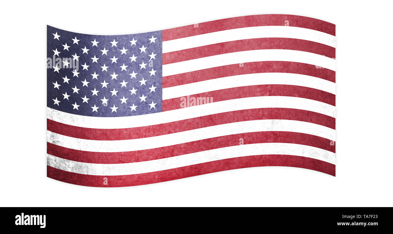 Amerikanische Flagge schwenkten, vintage USA-Flagge Stockfoto