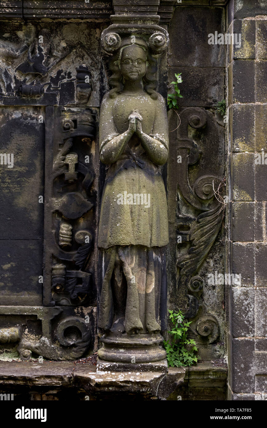 Aus dem 17. Jahrhundert Kincaid Denkmal in der greyfriars Kirkyard, Edinburgh, Schottland, Großbritannien. Stockfoto