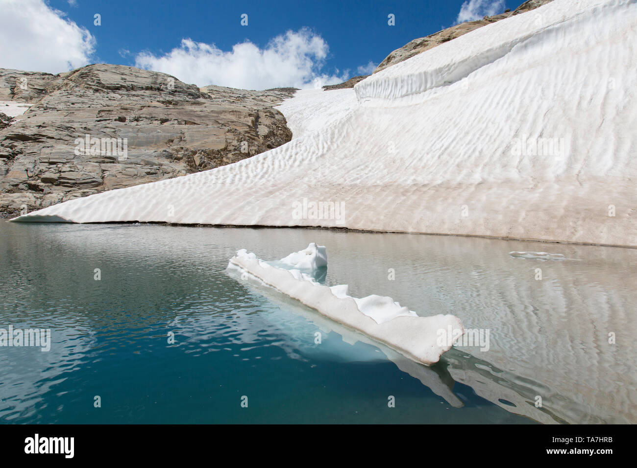 Wasserfallwinkel bockkarkees Gletscher, Nationalpark Hohe Tauern, Kärnten, Österreich Stockfoto