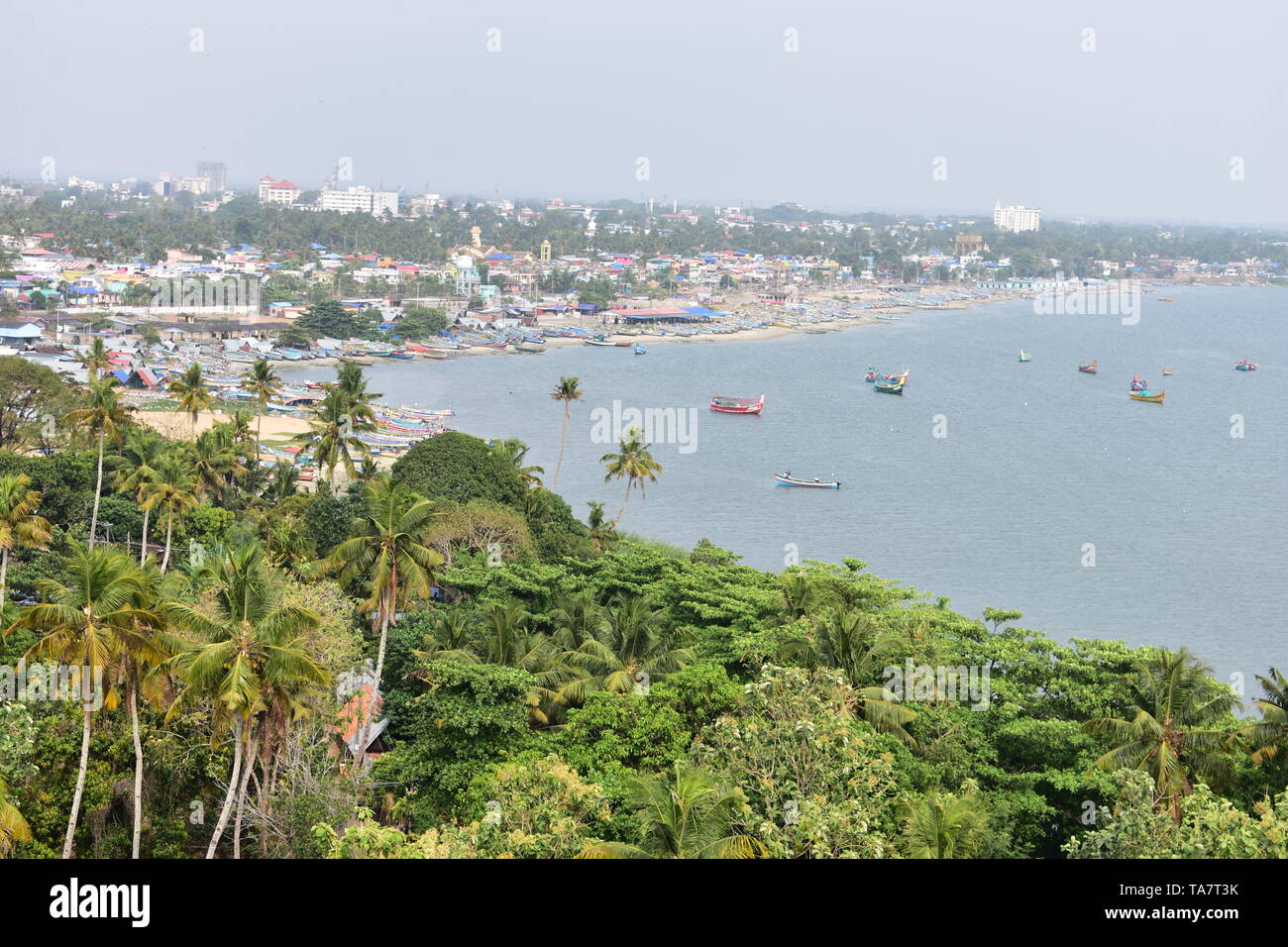 Kollam, Kerala, Indien: März 2, 2019 - Ein Blick von der Tangasseri Lighthouse Stockfoto