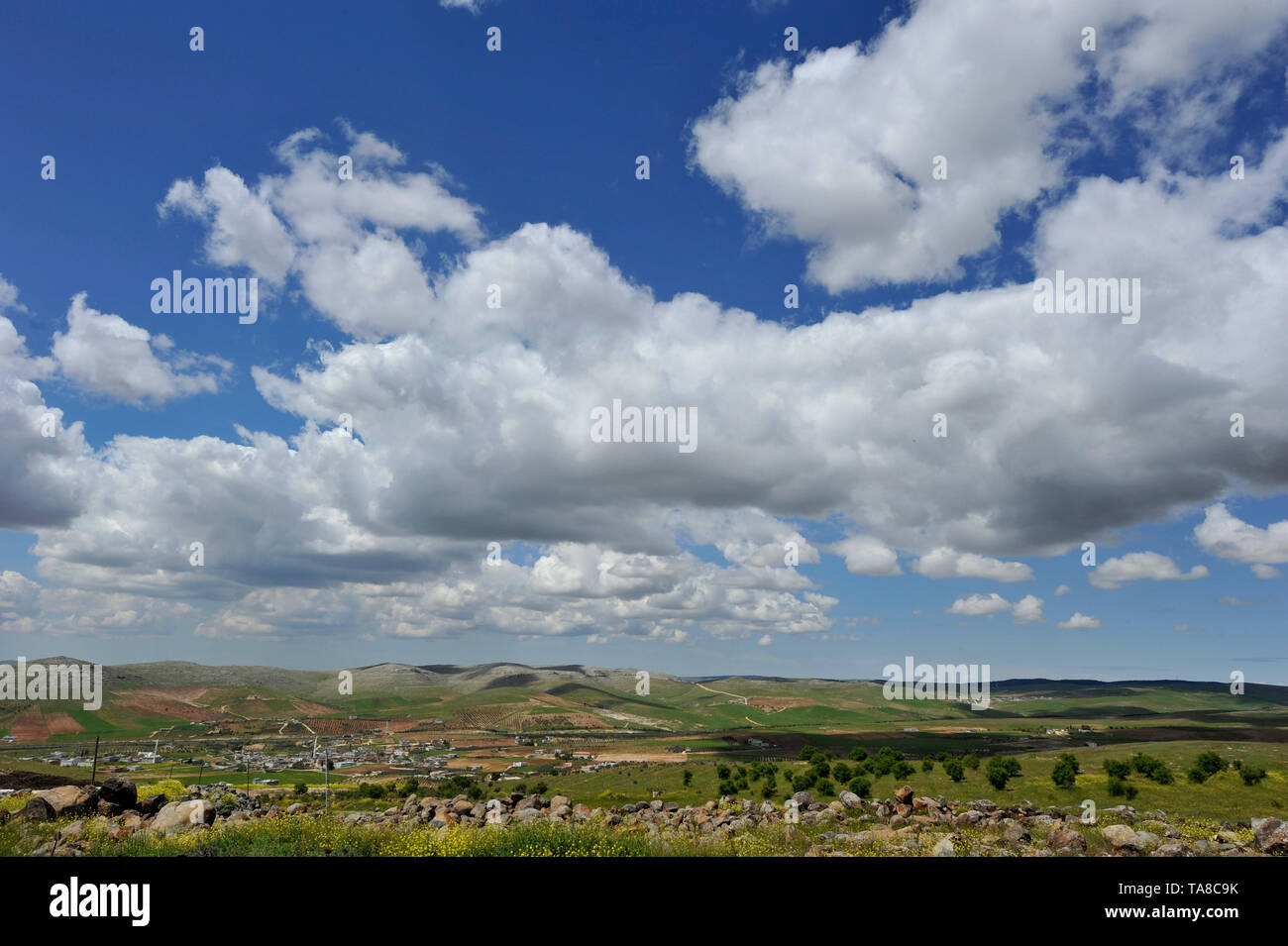 Blick von Gobekli Tepe, Sanliurfa, Türkei Stockfoto