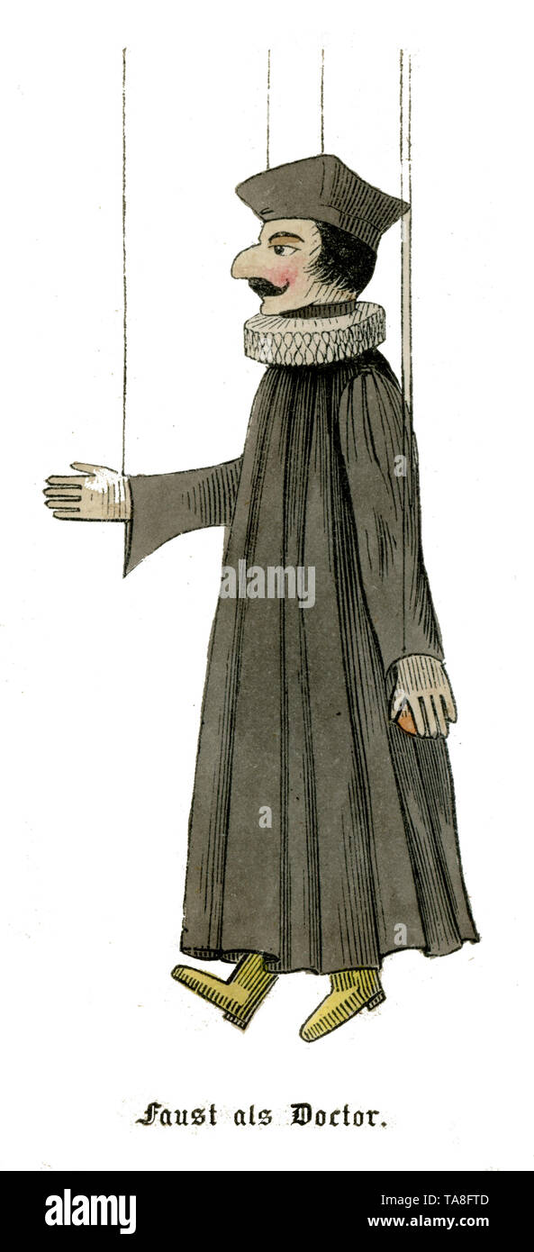 Marionette Faust als Arzt;, (, ) Stockfoto