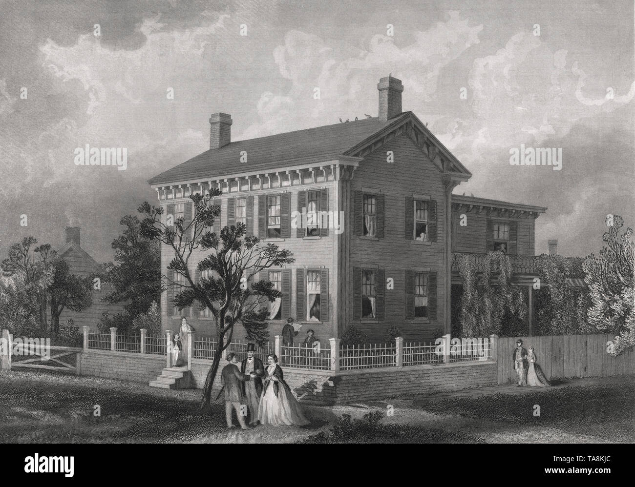 Die Heimat von Abraham Lincoln, von John C. McRae, 1866 veröffentlicht. Stockfoto