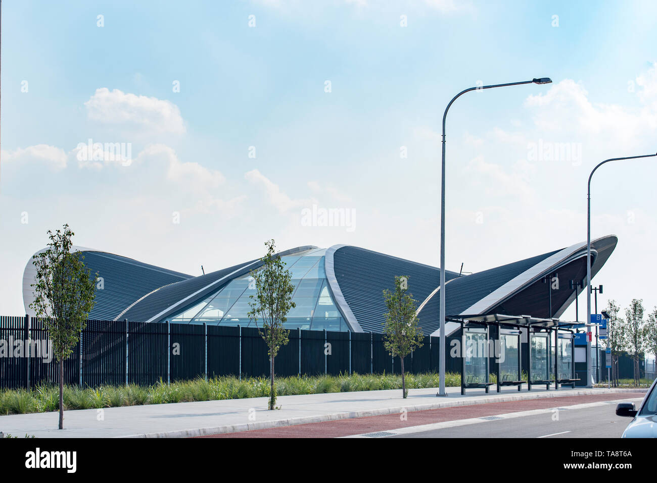 Mai 2019, Sydney, Australien: Als Teil der neuen Sydney Metro Nordwest rail line, Bella Vista Bahnhof wird dieses Wochenende am 26. Mai geöffnet. Stockfoto