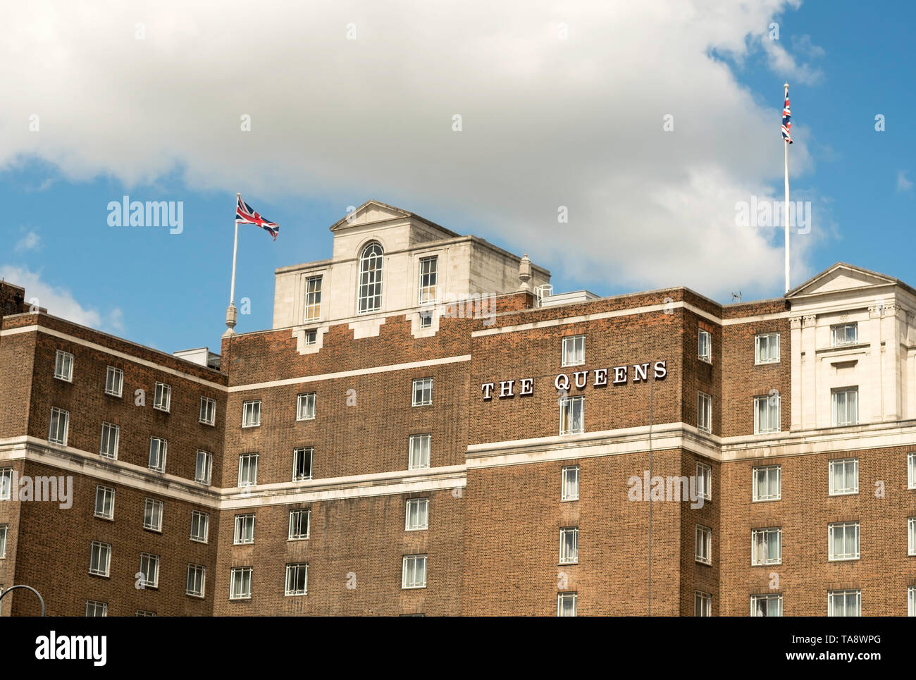 Rückansicht des Queens Hotel in Leeds, Yorkshire, England, Großbritannien Stockfoto