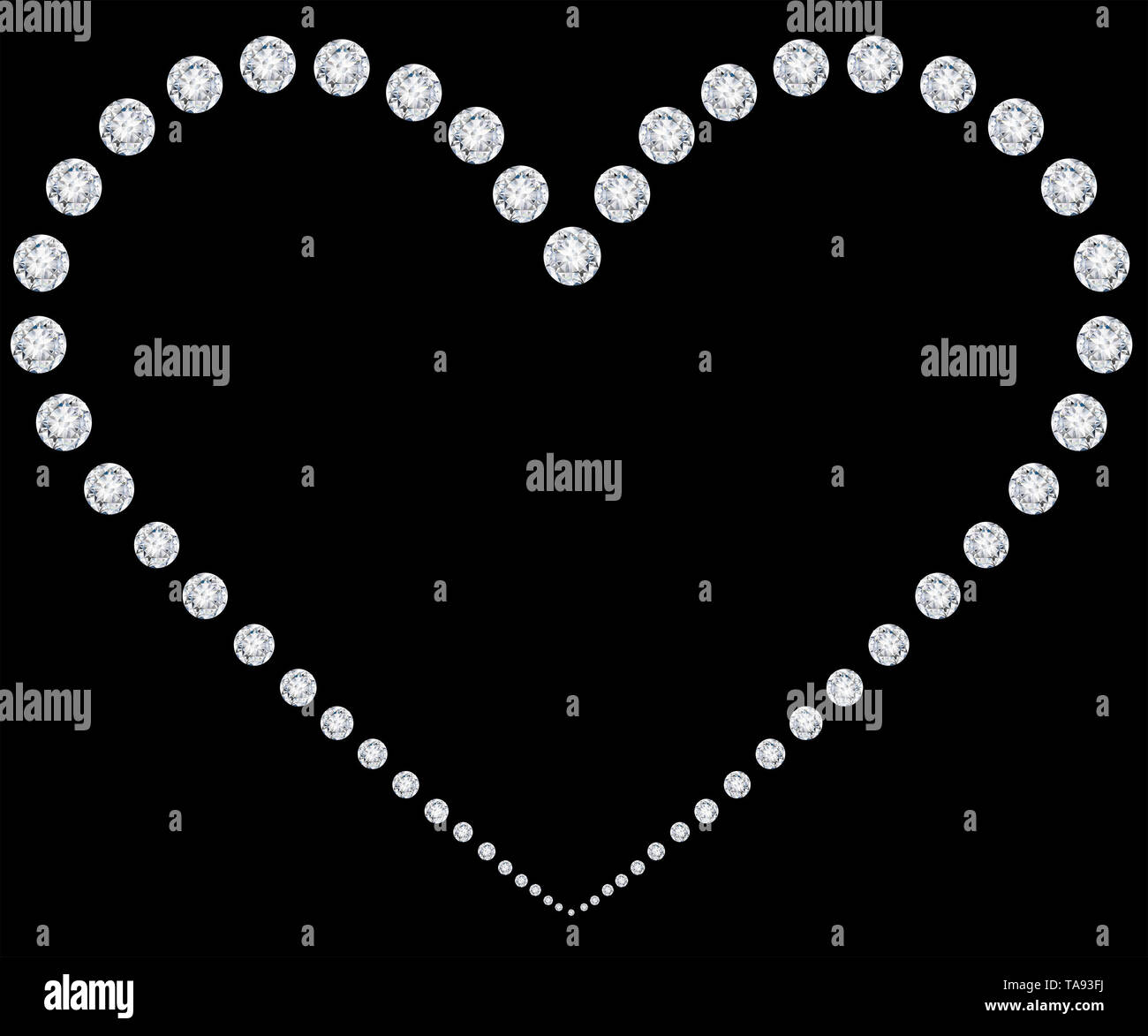 Diamanten Herzen Bild Dekoration Stockfoto