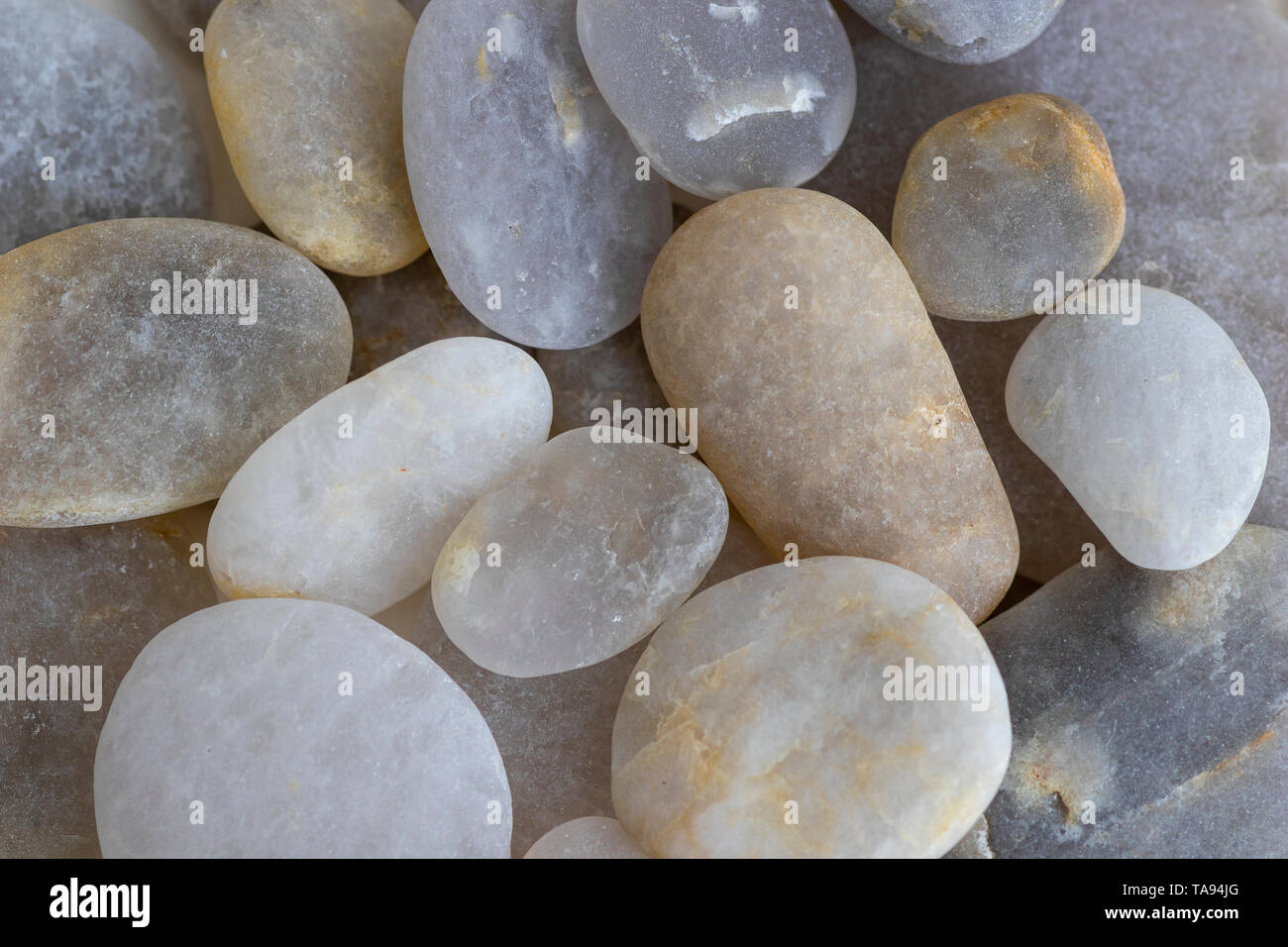 Zusammenfassung Hintergrund glatt River Stone Pebbles Stockfoto