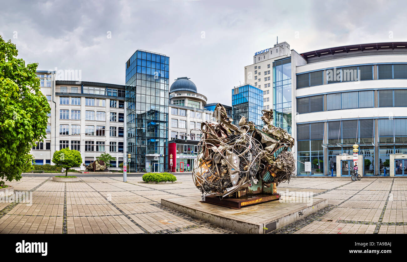 JENA, Deutschland - ca. April 2019: Campus der Friedrich-Schiller-Universität Jena in Thüringen, Deutschland Stockfoto