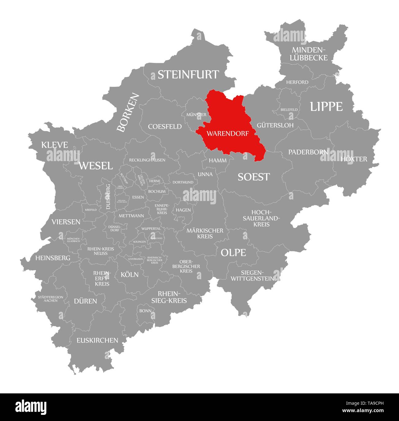 Stadt Im Kreis Warendorf Nordrhein Westfalen 6 Buchstaben Warendorf District Stockfotos und -bilder Kaufen - Alamy