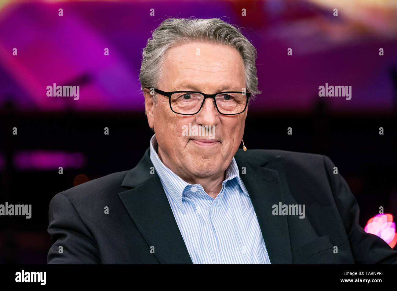 Leipzig, Deutschland. 26 Apr, 2019. Der Schauspieler Hansjürgen Hürrig, während der MDR-Talkshow "RIVERBOAT" am 26.04.2019 in Leipzig aufgenommen. Quelle: Thomas Schulze/dpa-Zentralbild/ZB/dpa/Alamy leben Nachrichten Stockfoto