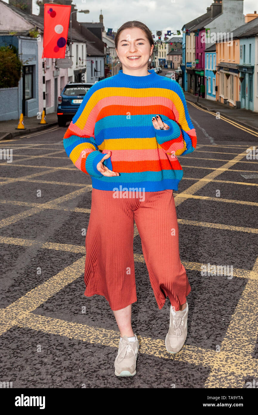 Schull, West Cork, Irland. 23 Mai, 2019. Hazel Doupe, Stern der zweiten Carmel Winter' Spielfilm "Schweben wie ein Schmetterling" ist in Schull diese Woche für die fastnet Film Festival. Credit: Andy Gibson/Alamy Leben Nachrichten. Stockfoto