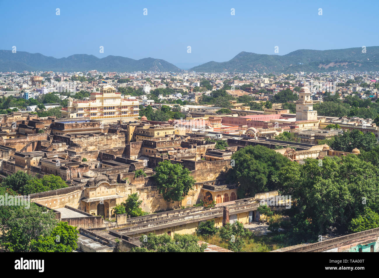Luftaufnahme von jaipur von Sieg Turm in Indien Stockfoto