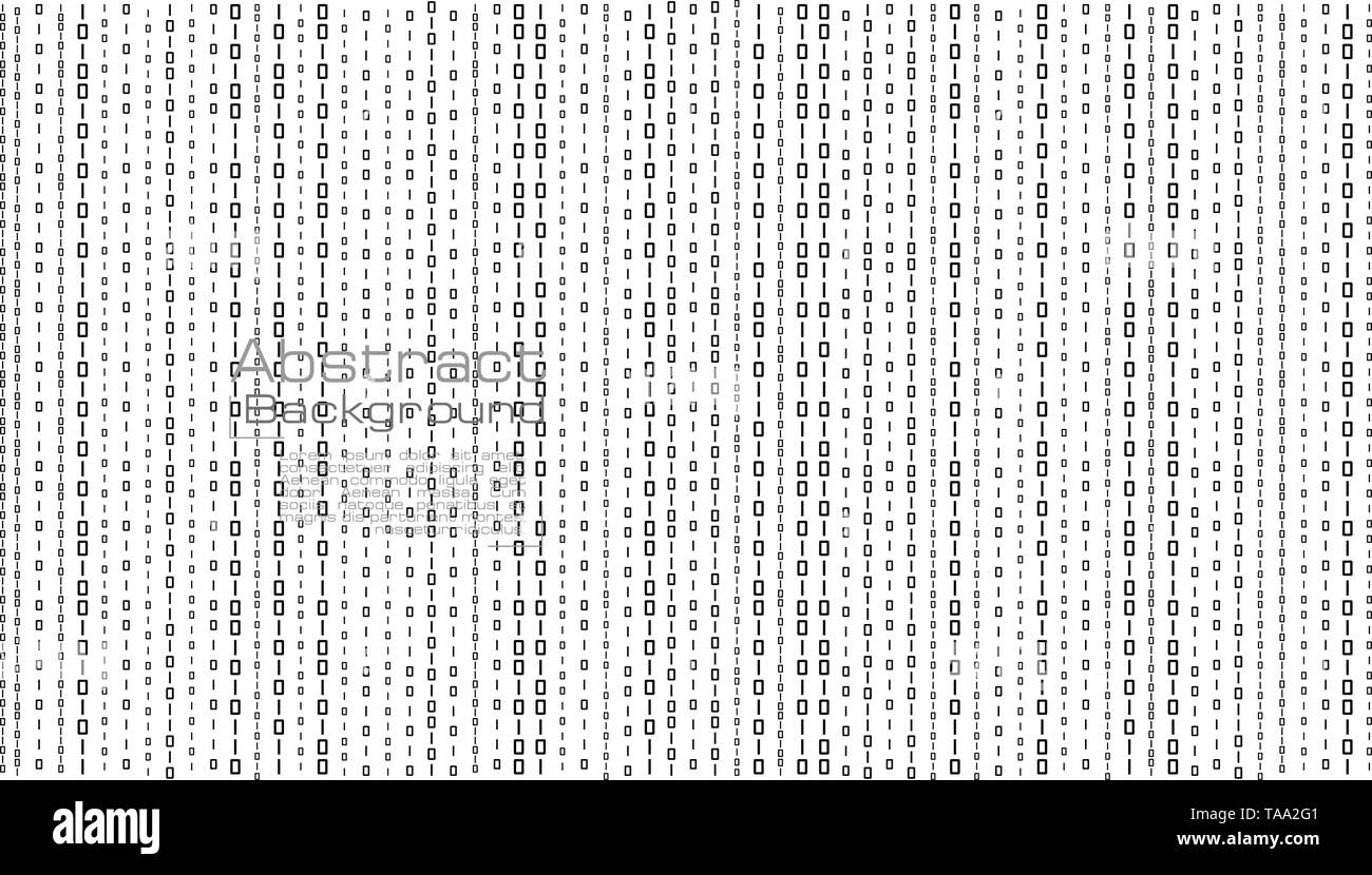 Vektor streaming binären Code auf weißem Hintergrund. Stock Vektor