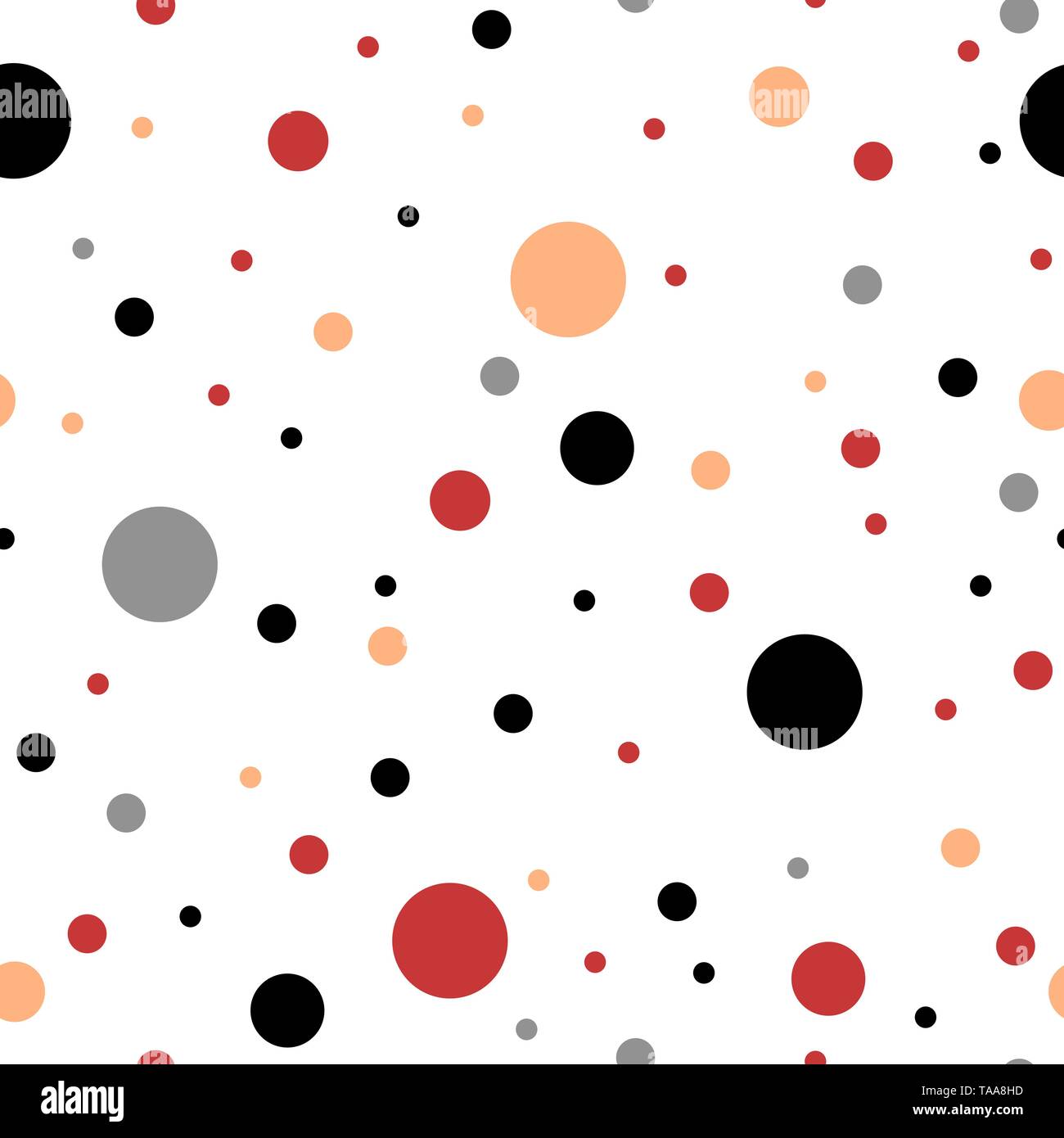 Gefleckte Textur - nahtlose Polka Dot Kreise vector Hintergrund. Stock Vektor