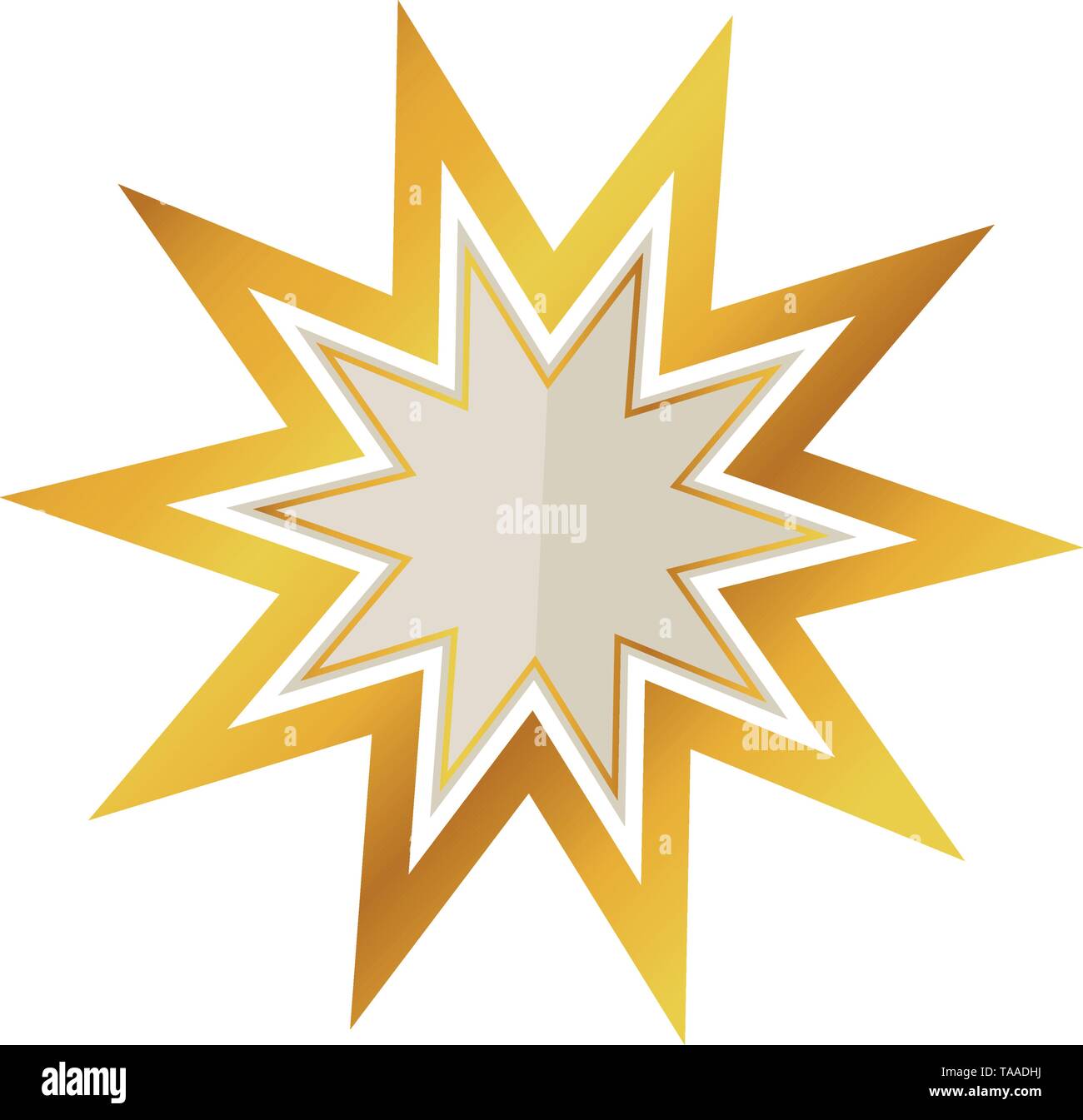 Isolierte leere goldene Luxus Star Stock Vektor