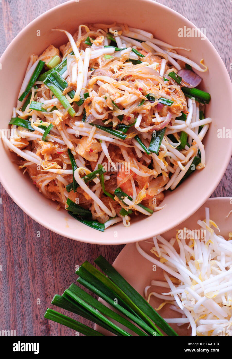 Pad Thai, Pad Thai Noodles, Thai Cuisine, The Pad Thai Shop, Karon Beach, Phuket, Thailand Stockfoto