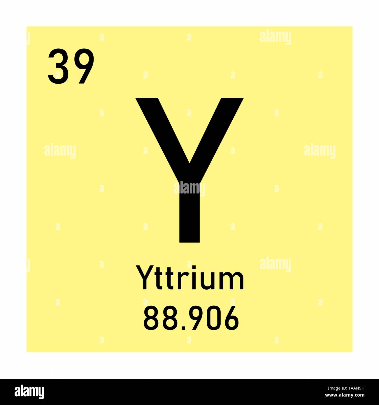 Yttrium chemischen Symbol Stock Vektor