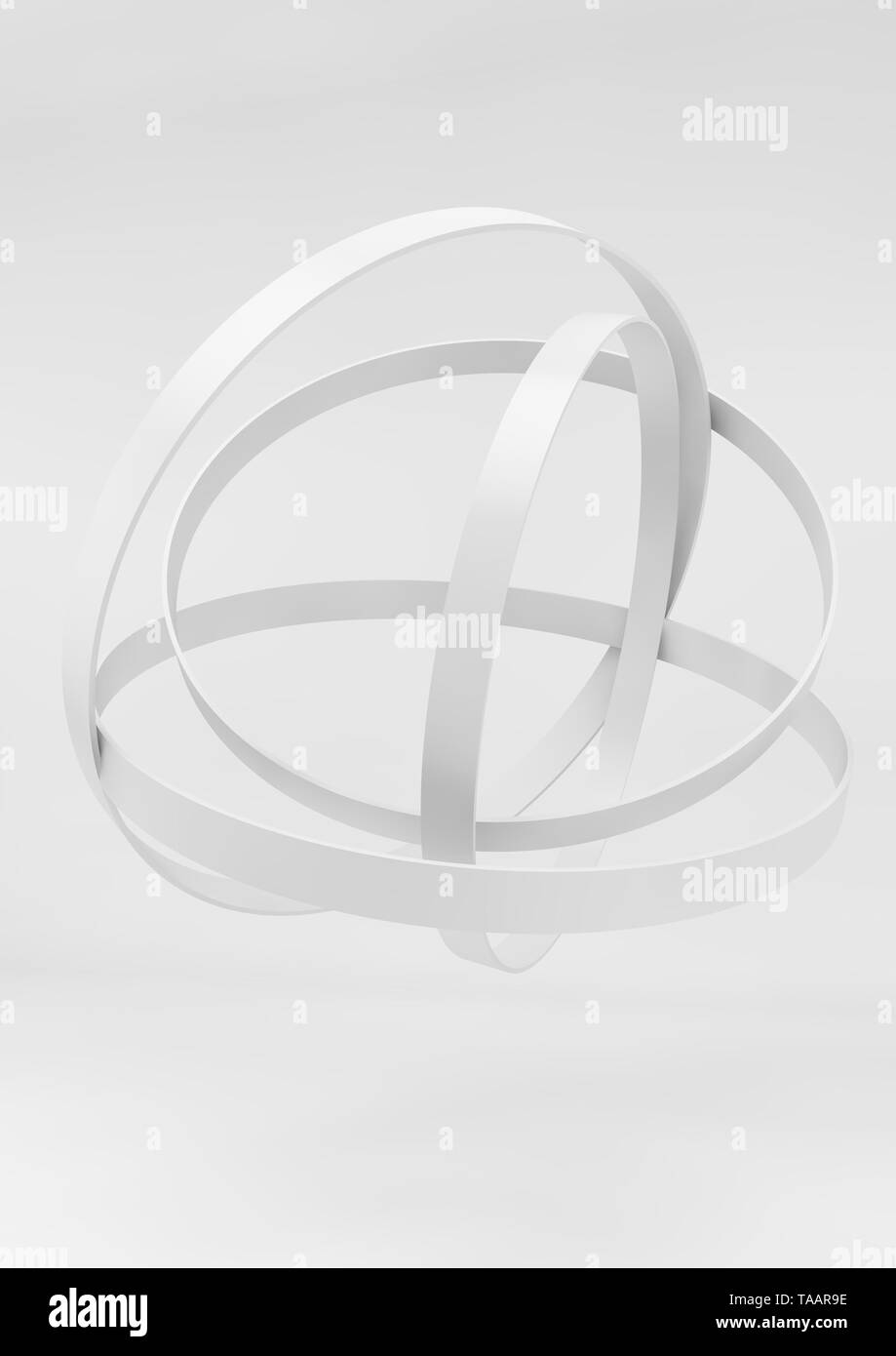 Geometrische Kreise Abbildung 3D-Rendering Stockfoto
