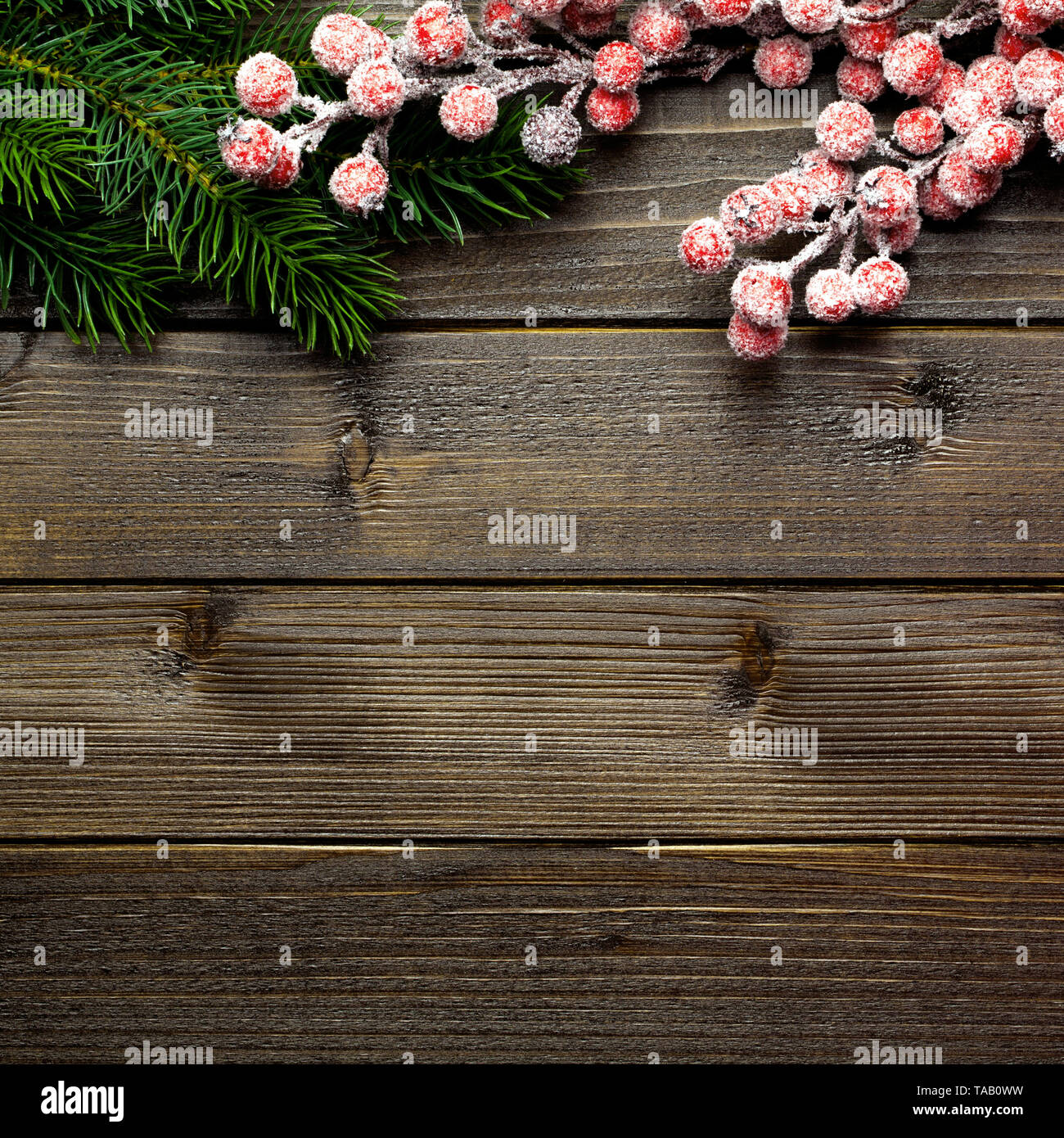 aus Holz Weihnachten Hintergrund Stockfoto