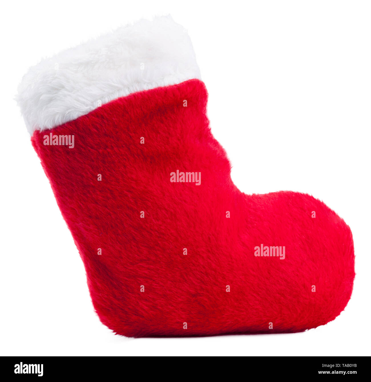 Weihnachtsstrumpf isoliert Stockfoto