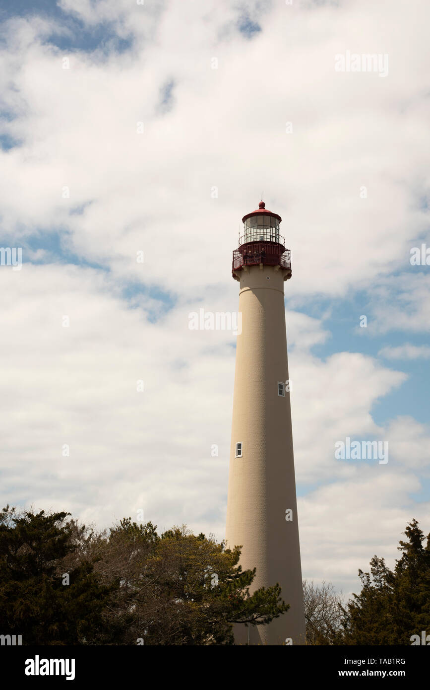 Leuchtturm in Cape May, New Jersey Stockfoto