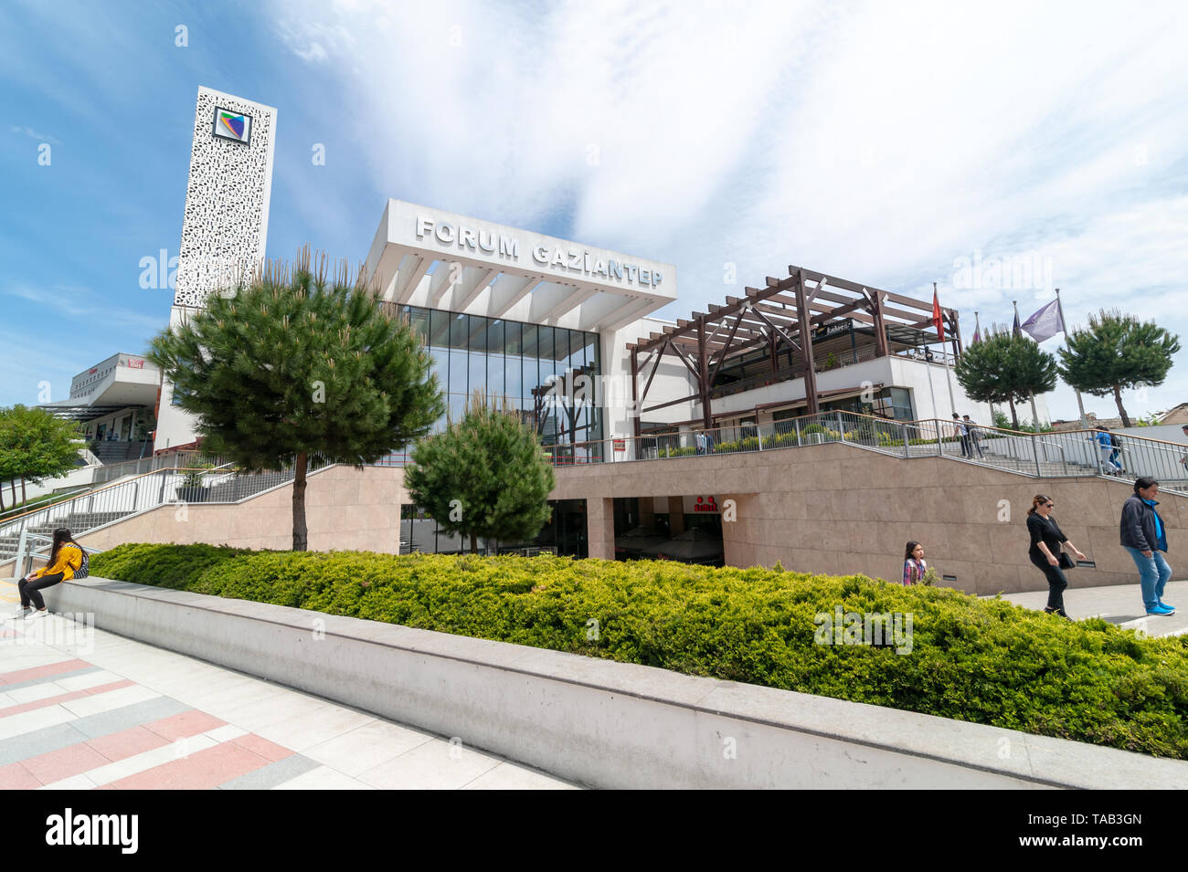 Brandneues, modernes Einkaufszentrum von Gaziantep, Aufruf Forum Gaziantep. Shopping Mall ist Auffinden sehr gute Lage im Zentrum der Stadt. Stockfoto