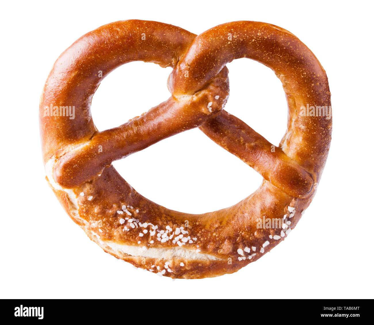 Brezel auf weißem Hintergrund Stockfoto