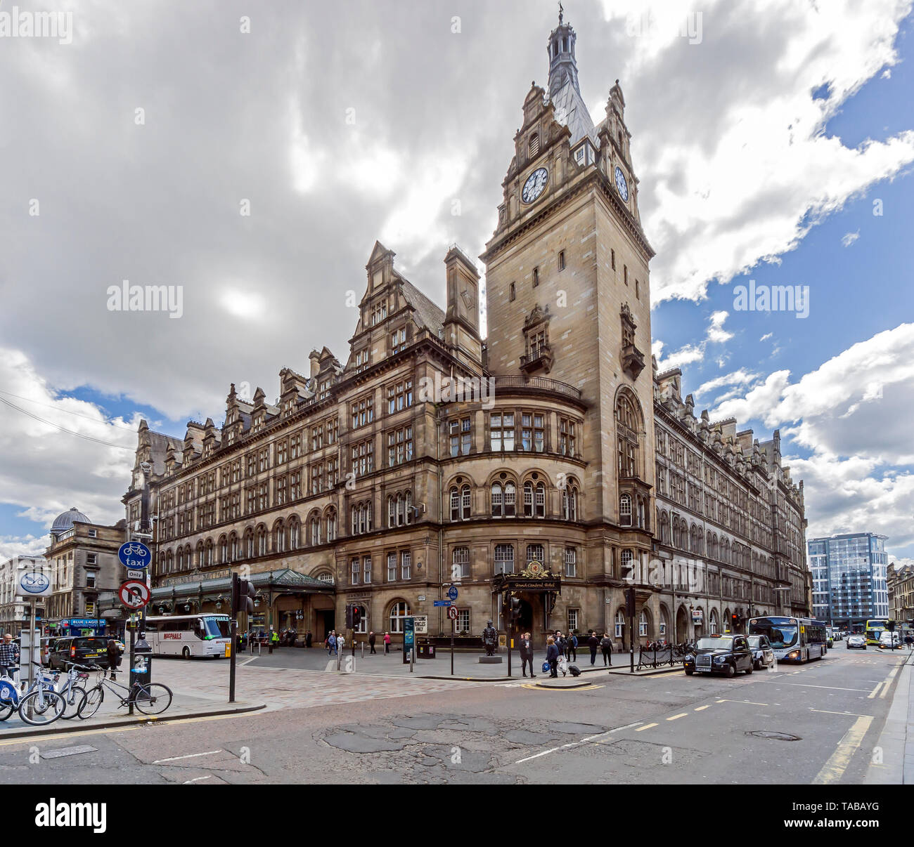Hauptbahnhof von Glasgow an der Ecke Hope Street und Gordon Street in Glasgow Schottland Großbritannien Stockfoto