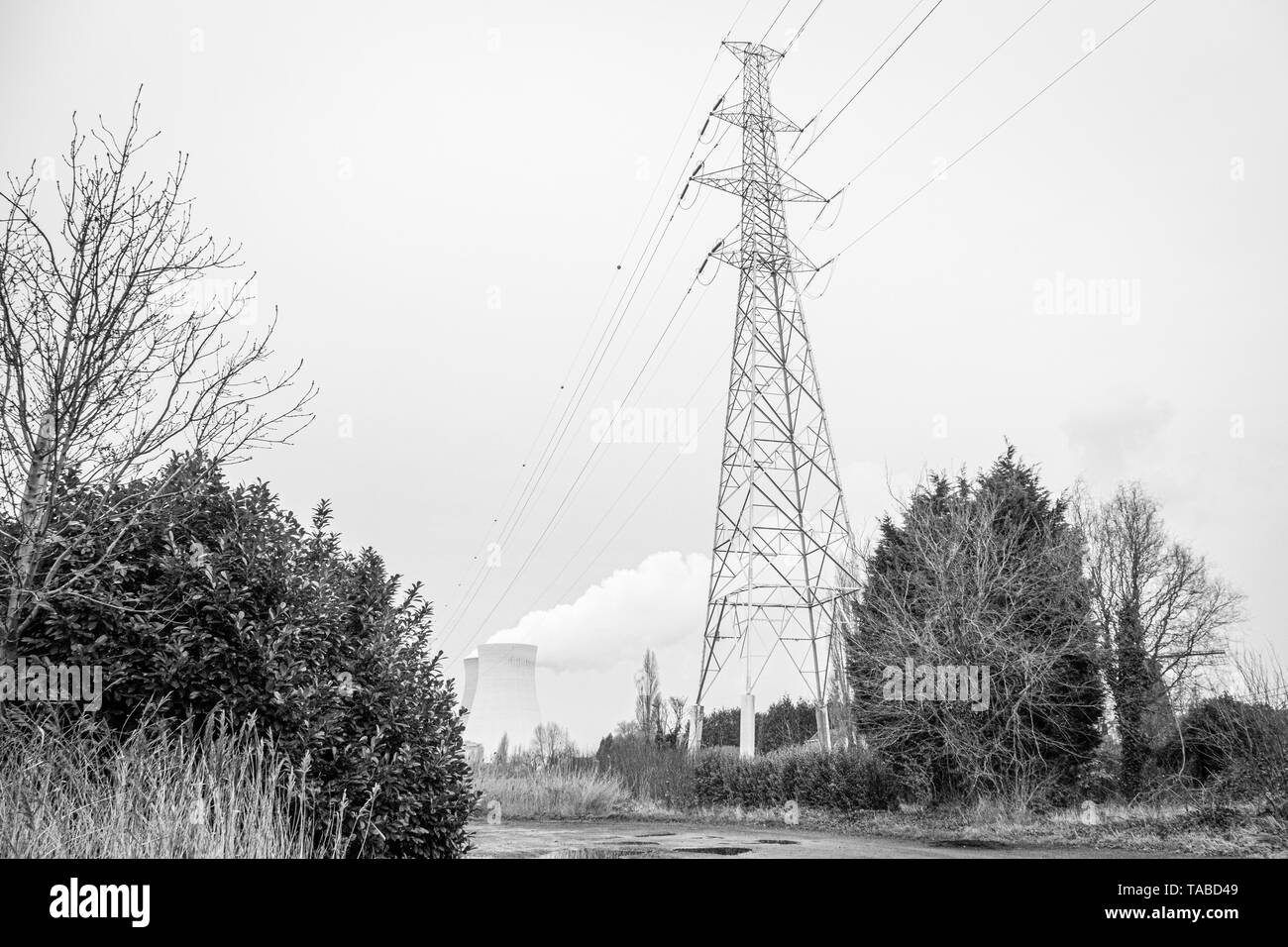 Verlassenen Stadt Doel in Belgien Stockfoto