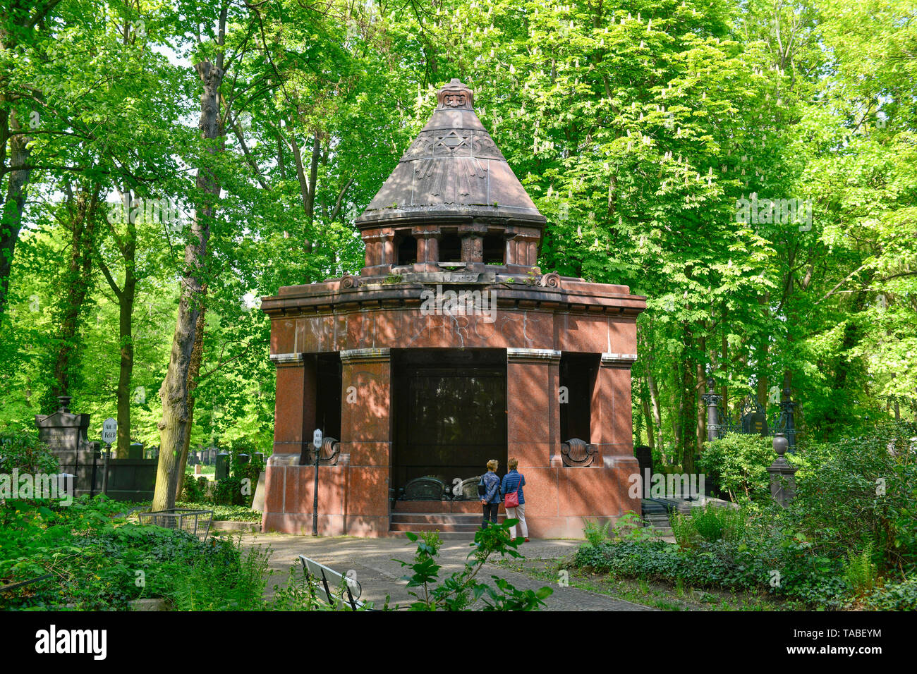 Jüdischer Friedhof, Herbert Baum Straße, Weißer See, Pankow, Berlin, Deutschland, Jüdischer Friedhof, Herbert-Baum-Straße, Weißensee, Deutschland Stockfoto