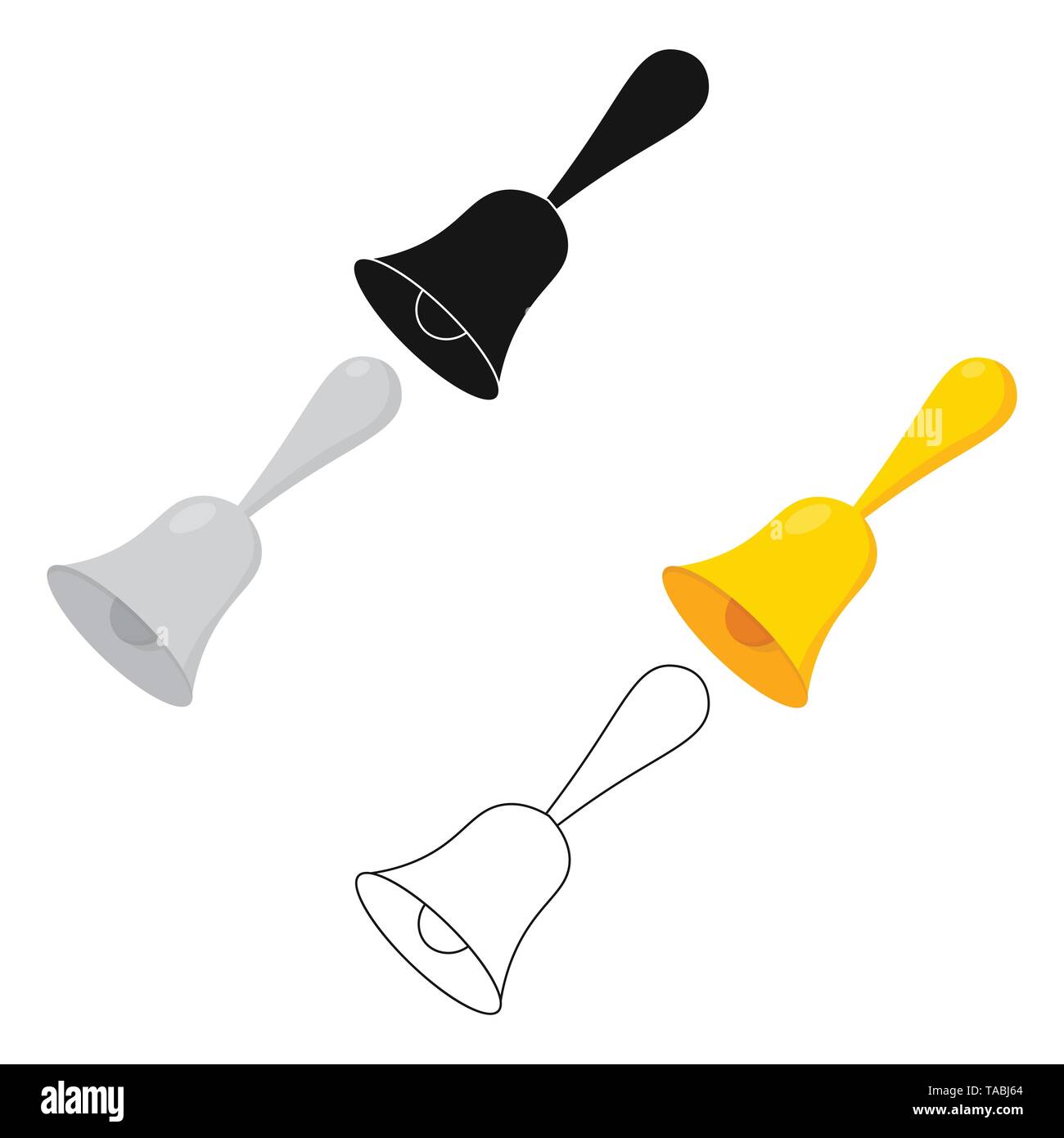 Bell Leer Cartoon Schwarz Clipart Konzept Modern Cool Design Turklingel Zeichnung Bildung Element Ausrustung Grafik Grau Handbell Icon Illustration Illustrator Isoliert Wissen Logo Mobile Moderne Objekt Schuler Erinnerung