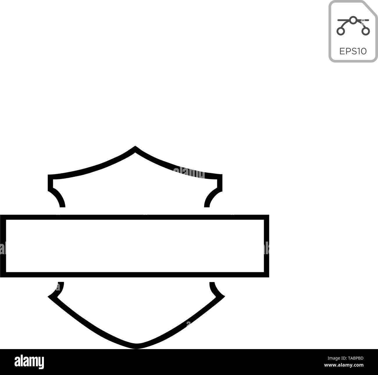 Harley Davidson Emblem oder Symbol abstrakt Vektor Element isoliert Stock Vektor