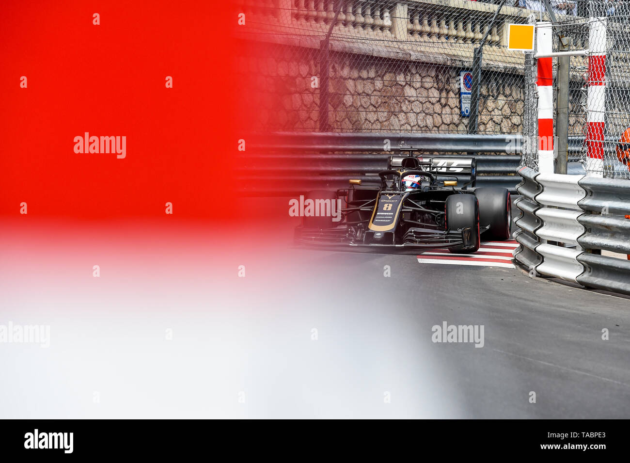 Monte Carlo / Monaco - 23/05/2019 - #8 Romain Grosjean (FRA, Haas VF19) während des RP2 vor der 2019 beim Grand Prix von Monaco Stockfoto