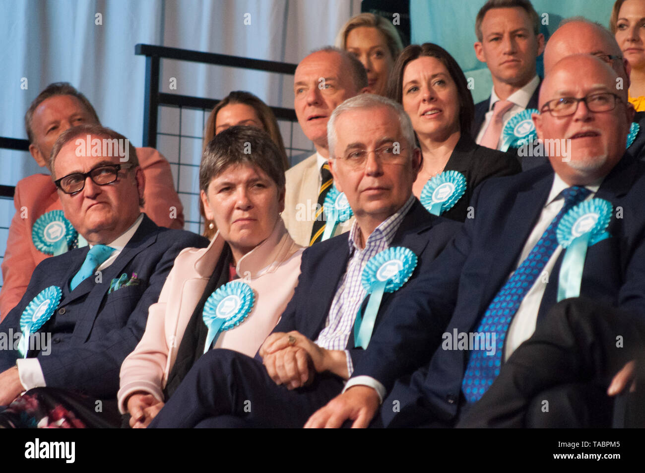 Brexit Party Rally in London Olympia am 21. Mai 2019 vor den europäischen Wahlen Abstimmung am 23. Mai Stockfoto