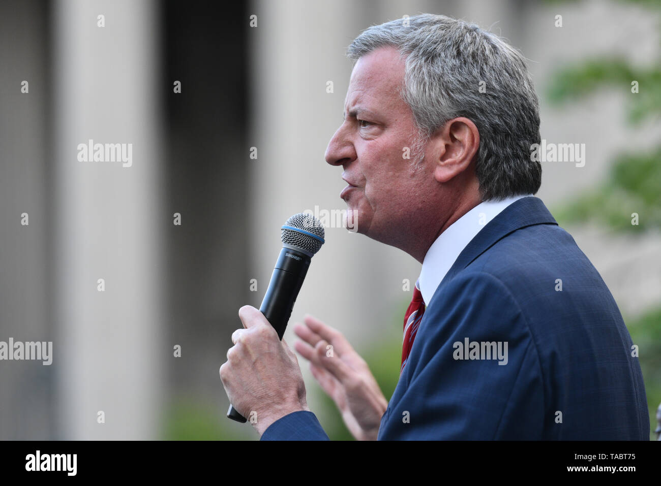 New York City Bürgermeister Bill De Blasio besucht die geplante Elternschaft NYC Rallye die Verbote am Foley Square in New York zu Stoppen am 21. Mai 2019. Stockfoto