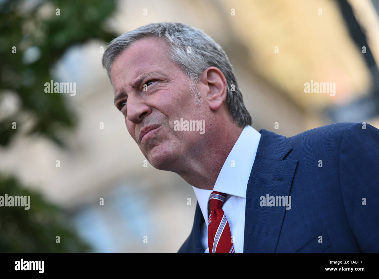 New York City Bürgermeister Bill De Blasio besucht die geplante Elternschaft NYC Rallye die Verbote am Foley Square in New York zu Stoppen am 21. Mai 2019. Stockfoto