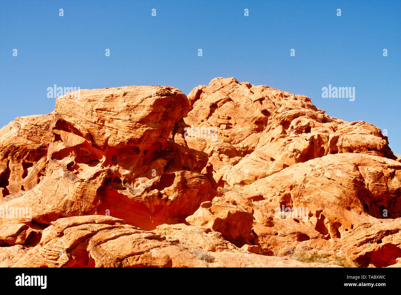 Red Canyon Wände im Tal des Feuers Nevada Stockfoto