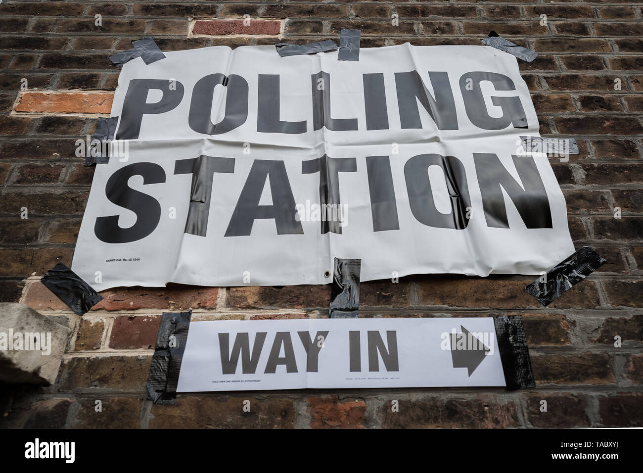 London, Großbritannien. 23 Mai, 2019. Europawahlen Wahltag in Greenwich, South East London. Credit: Guy Corbishley/Alamy leben Nachrichten Stockfoto