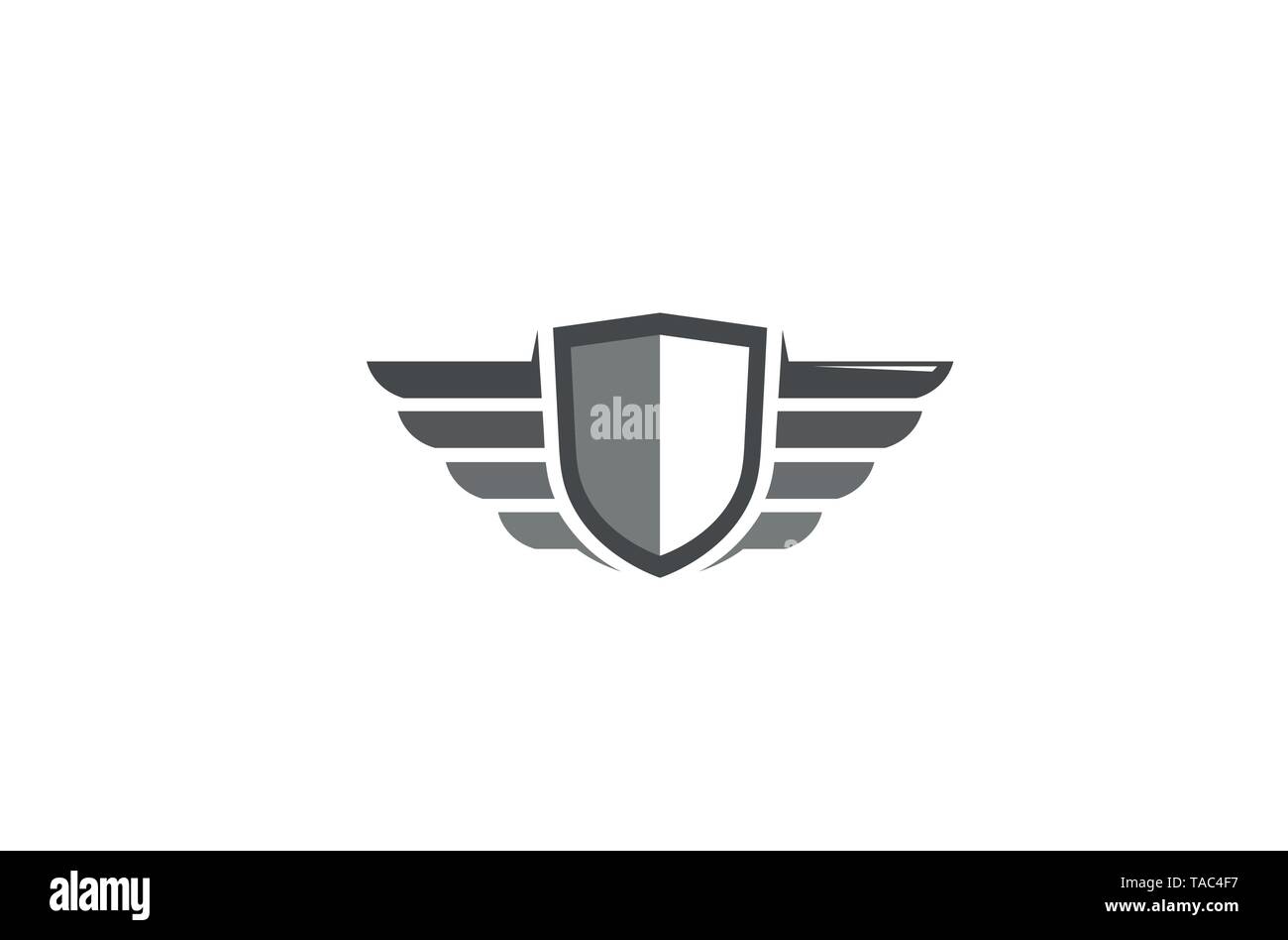 Abbildung Des Symbols „Creative Shield Wings“ Im Vektordesign Stock Vektor