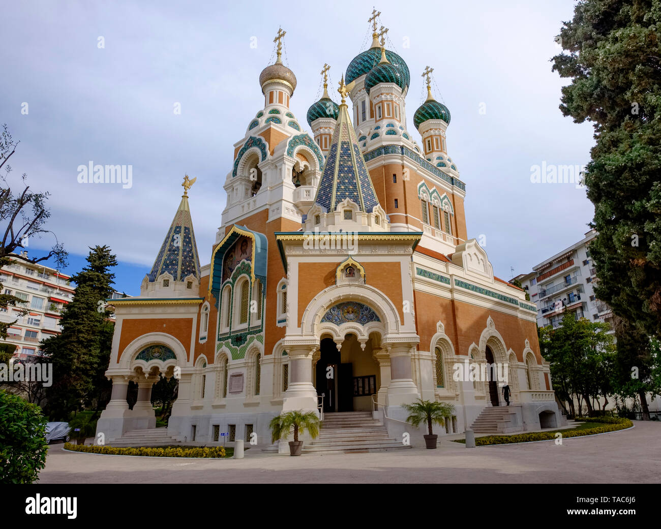 Frankreich, Nizza, Russisch-orthodoxe Kirche St. Nikolaus Stockfoto