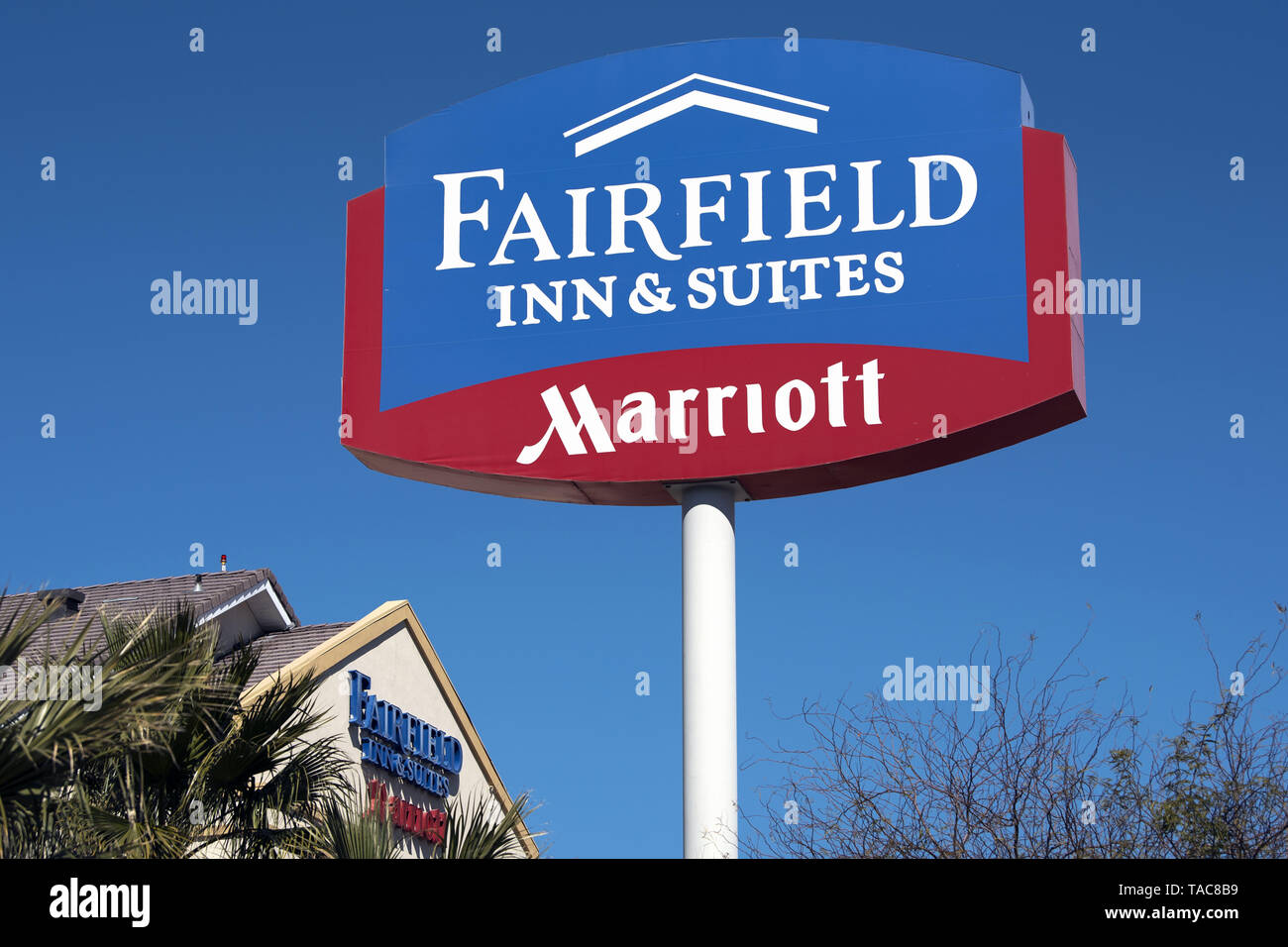 Las Vegas, Nevada, USA. 15 Mär, 2019. Marriott Hotel Beschilderungen im Fairfield Inn in Las Vegas gesehen. Credit: Ronen Tivony/SOPA Images/ZUMA Draht/Alamy leben Nachrichten Stockfoto