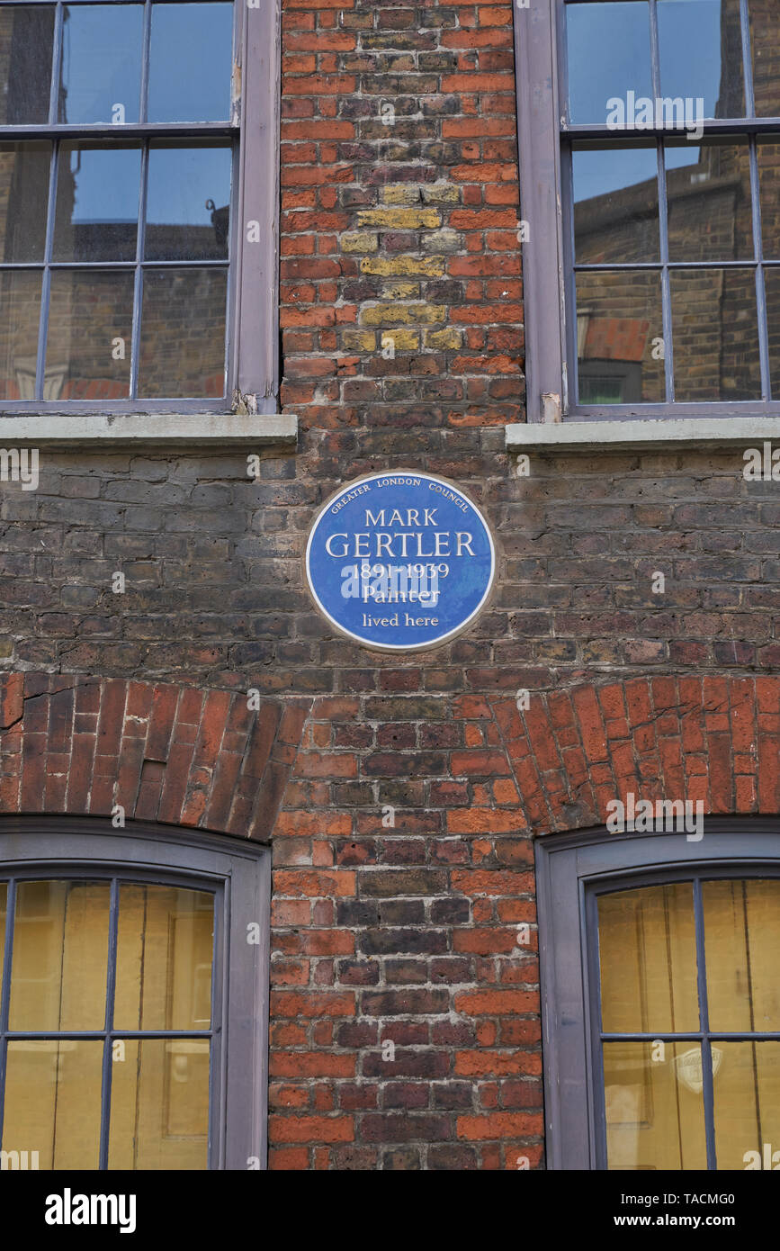 Mark Gertler Haus Elder Street spitalfields Stockfoto