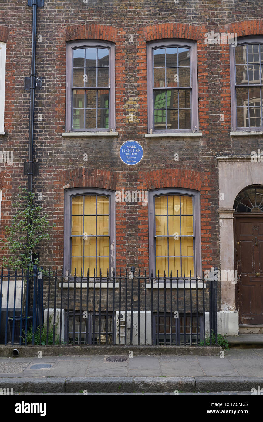 Mark Gertler Haus Elder Street spitalfields Stockfoto